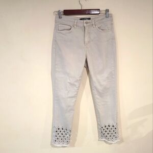 Joseph Ribkoff with rhinestone cutout bottom detail size 8